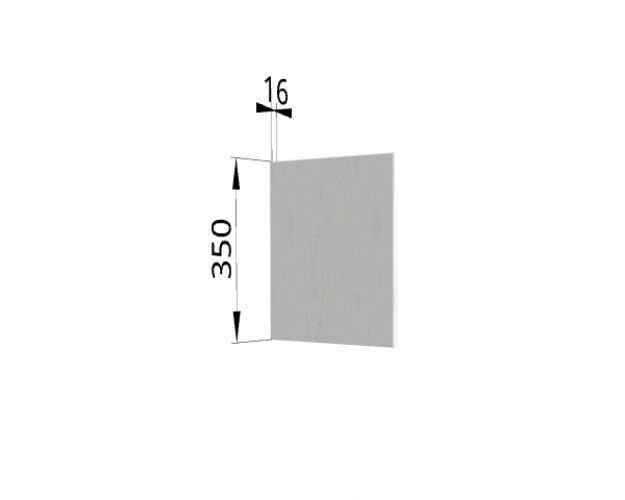 Панель торцевая (для шкафа горизонтального высотой 350 мм) ПГ Мелисса (Бежевый скин)
