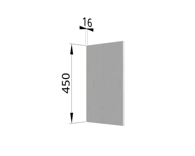 Панель торцевая (для шкафа горизонтального высокого) ВПГ Капля (Белый)
