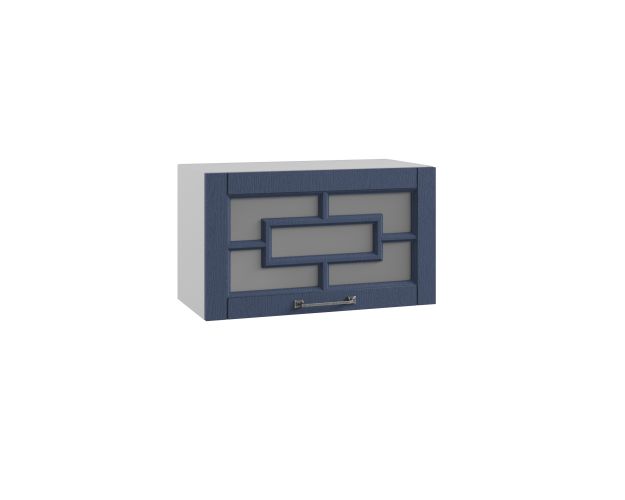 Гарда ГПГС 600 шкаф верхний горизонтальный глубокий со стеклом (Серый Эмалит/корпус Серый)