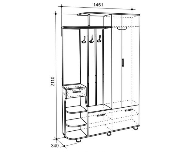 Прихожая Барселона-2 дуб сонома